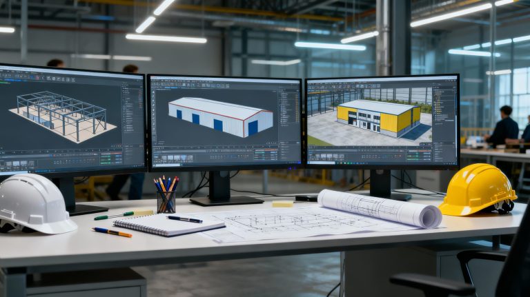 plan de coupe industriel réalisé avec AutoCAD, Revit et ArchiCAD sur postes de conception